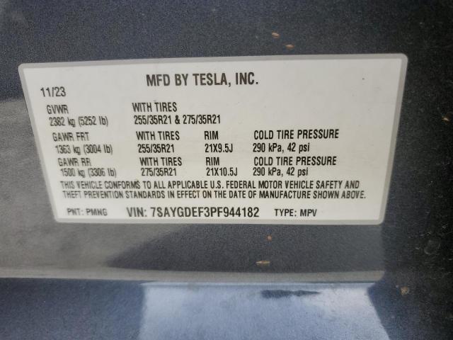 2023 TESLA MODEL Y - 7SAYGDEF3PF944182