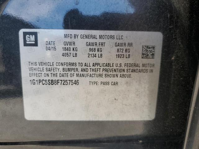 2015 CHEVROLET CRUZE LT - 1G1PC5SB8F7257546