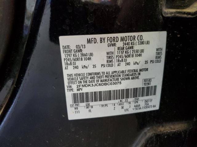 VIN 2FMDK3JC6DBC03075 2013 FORD EDGE no.13