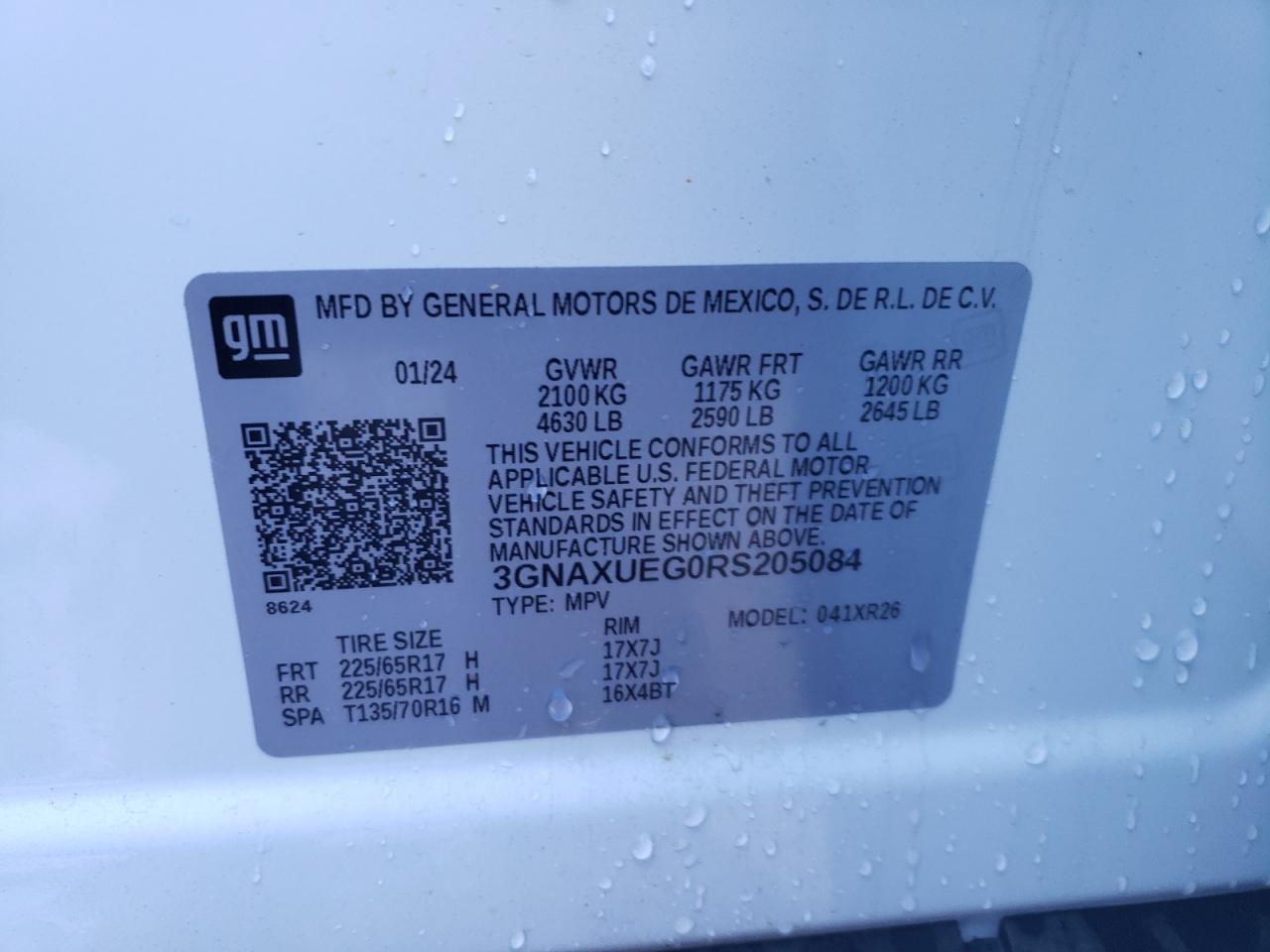 Lot #3024380582 2024 CHEVROLET EQUINOX LT