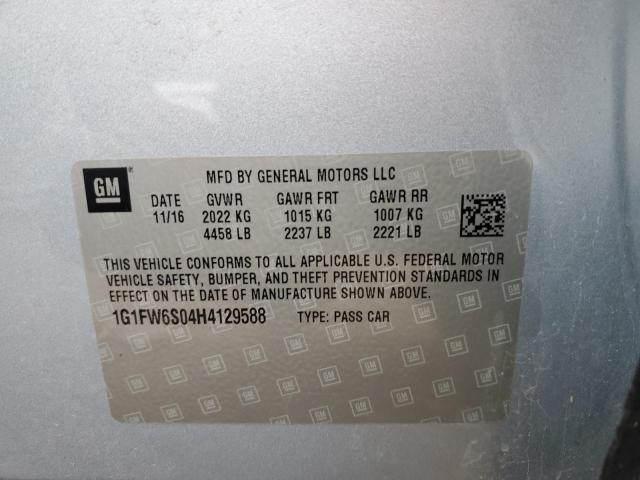 2017 CHEVROLET BOLT EV LT - 1G1FW6S04H4129588