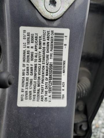 2019 HONDA CIVIC LX - 19XFC2F68KE020581