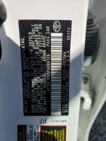 2015 TOYOTA CAMRY LE - 4T1BF1FK6FU086126