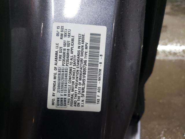 2015 HONDA ODYSSEY TO - 5FNRL5H91FB097346