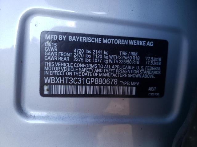 2016 BMW X1 XDRIVE2 - WBXHT3C31GP880678