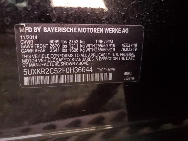 VIN 5UXKR2C52F0H36644 2015 BMW X5 no.13