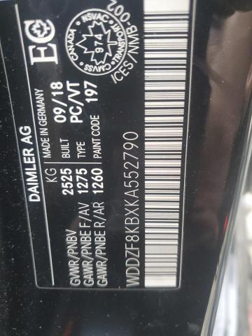 VIN WDDZF8KBXKA552790 2019 MERCEDES-BENZ E-CLASS no.12