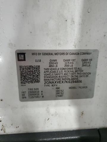 2019 CHEVROLET EQUINOX LT - 2GNAXVEX7K6194806