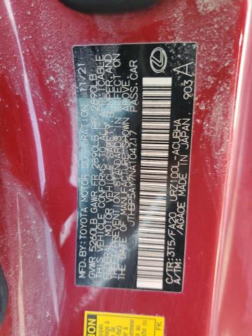 2022 LEXUS LC 500 JTHBP5AY7NA104717