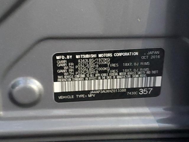 2017 MITSUBISHI OUTLANDER - JA4AP3AUXHZ013388