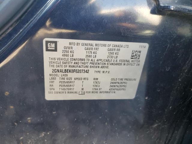 2015 CHEVROLET EQUINOX LT - 2GNALBEK8F6207342