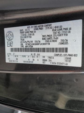 1FMCU9G99FUC69119 2015 FORD ESCAPE