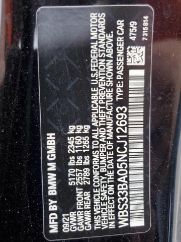 2022 BMW M4 COMPETI - WBS33BA05NCJ12693