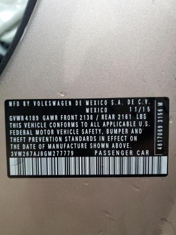 2016 VOLKSWAGEN JETTA S - 3VW267AJ8GM277779