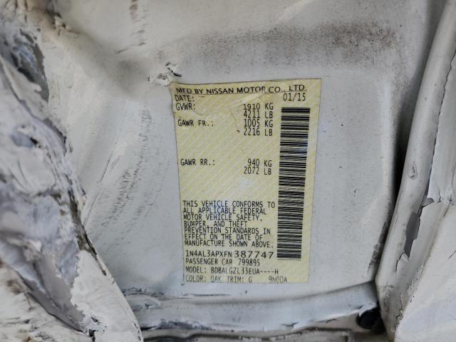 2015 NISSAN ALTIMA 2.5 - 1N4AL3APXFN387747