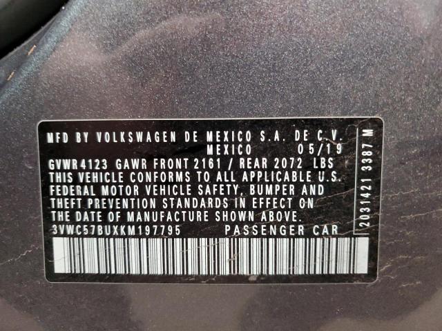 2019 VOLKSWAGEN JETTA S - 3VWC57BUXKM197795
