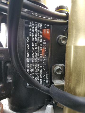 2004 SUZUKI GSX-R750 K - JS1GR7JA542103083