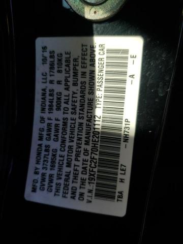 2017 HONDA CIVIC EX - 19XFC2F70HE201112