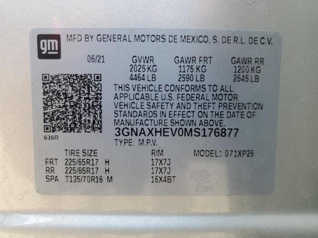 2021 CHEVROLET EQUINOX LS - 3GNAXHEV0MS176877