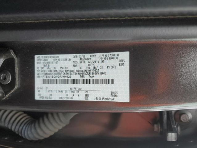 2016 FORD F150 SUPER - 1FTEW1EG4GFA64629