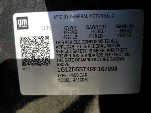 2024 CHEVROLET MALIBU LT - 1G1ZD5ST4RF167898