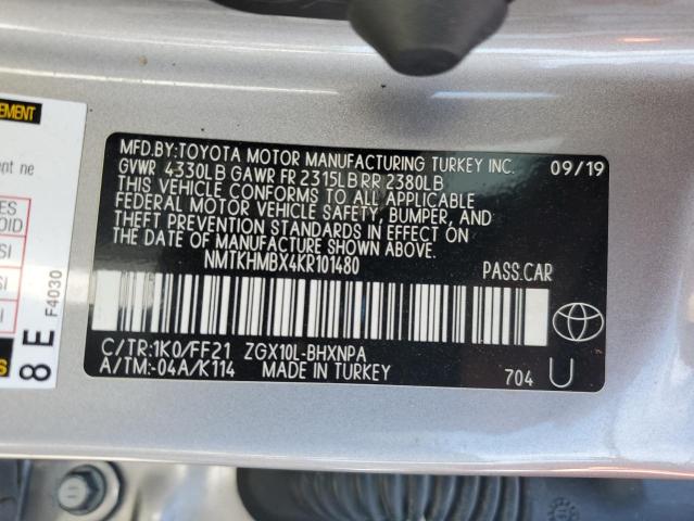2019 TOYOTA C-HR XLE - NMTKHMBX4KR101480