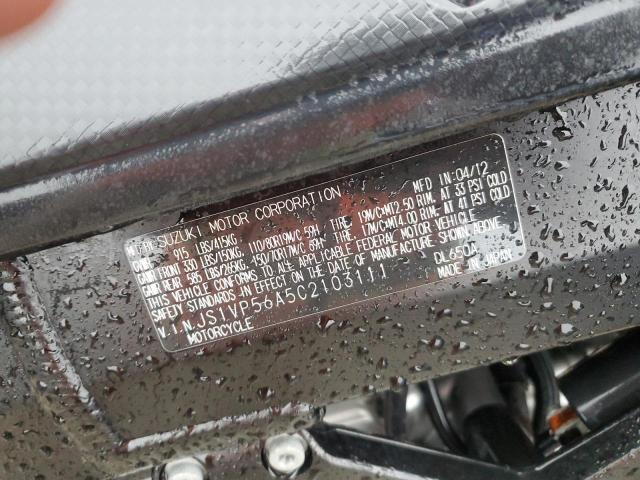 2012 SUZUKI DL650 A JS1VP56A5C2103111