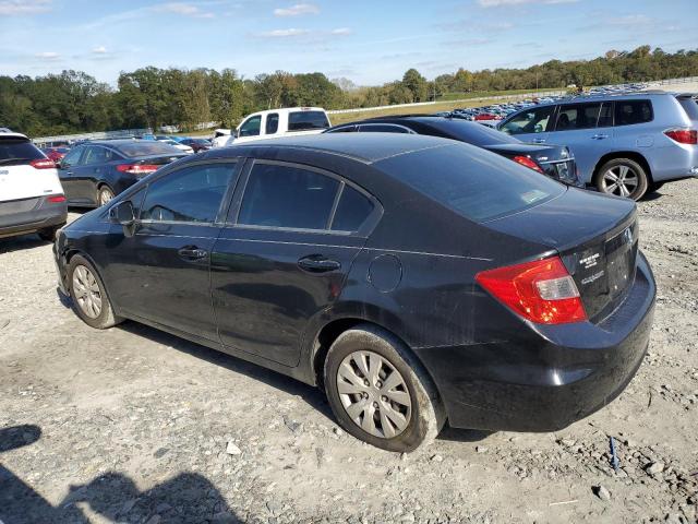 HONDA CIVIC LX 2012 black sedan 4d gas 19XFB2F56CE072853 photo #3