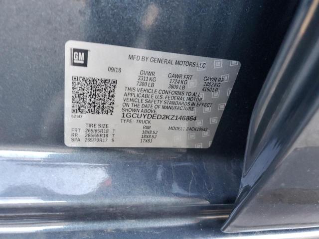 2019 CHEVROLET SILVERADO - 1GCUYDED2KZ146864