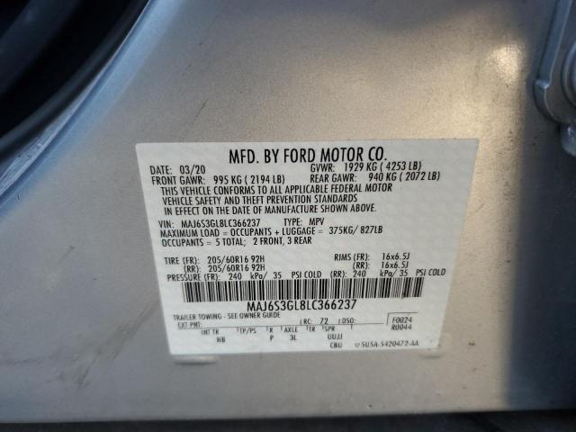 VIN MAJ6S3GL8LC366237 2020 Ford Ecosport, SE no.13