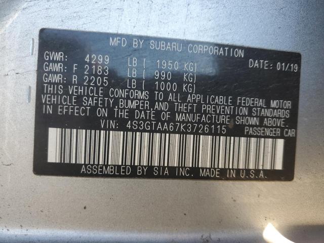 2019 SUBARU IMPREZA - 4S3GTAA67K3726115
