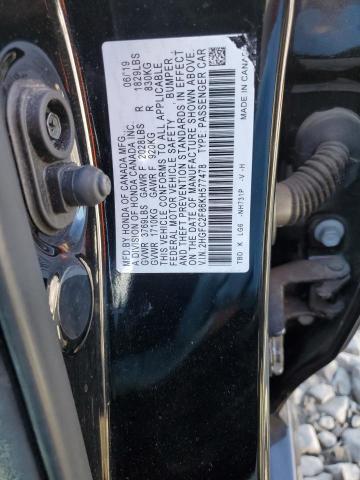 2019 HONDA CIVIC SPOR - 2HGFC2F86KH577478
