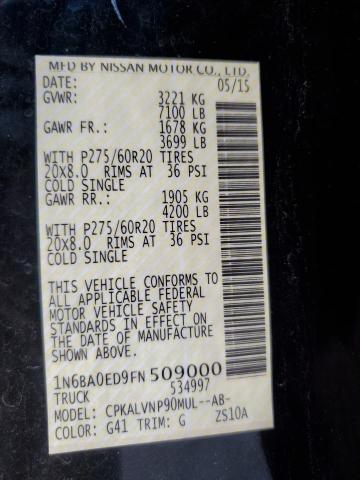 2015 NISSAN TITAN S - 1N6BA0ED9FN509000