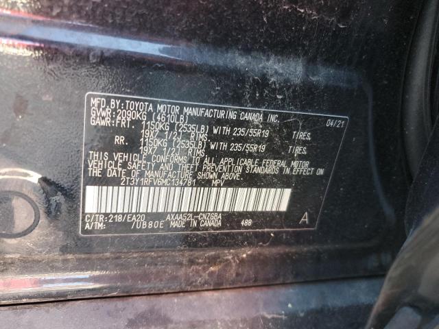 VIN 2T3Y1RFV6MC134781 2021 TOYOTA RAV4 no.13