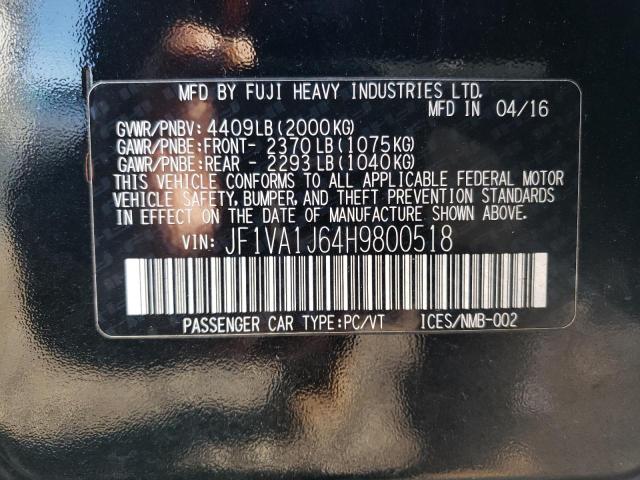 2017 SUBARU WRX LIMITE - JF1VA1J64H9800518