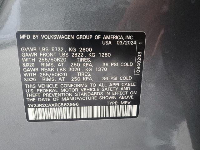 2024 VOLKSWAGEN ATLAS SE - 1V2JR2CAXRC563996