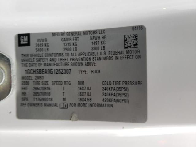 2016 CHEVROLET COLORADO - 1GCHSBEA9G1262307