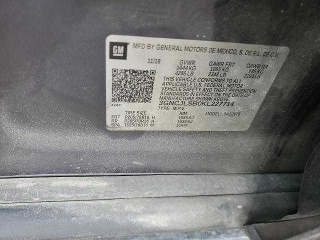 2019 CHEVROLET TRAX 1LT - 3GNCJLSB0KL227714