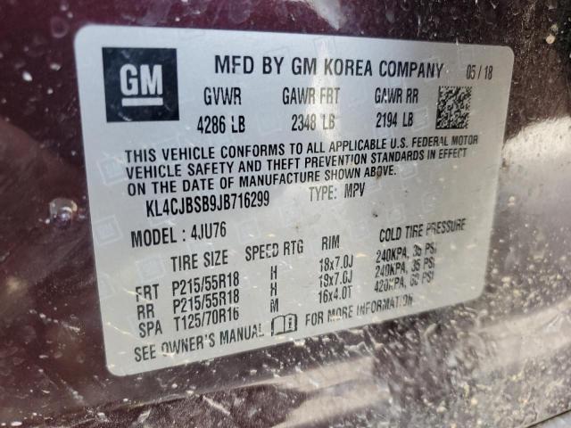 2018 BUICK ENCORE PRE - KL4CJBSB9JB716299