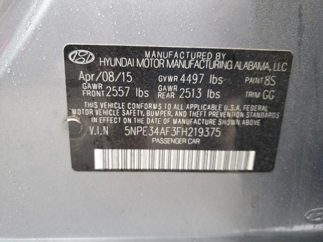 2015 HYUNDAI SONATA SPO - 5NPE34AF3FH219375