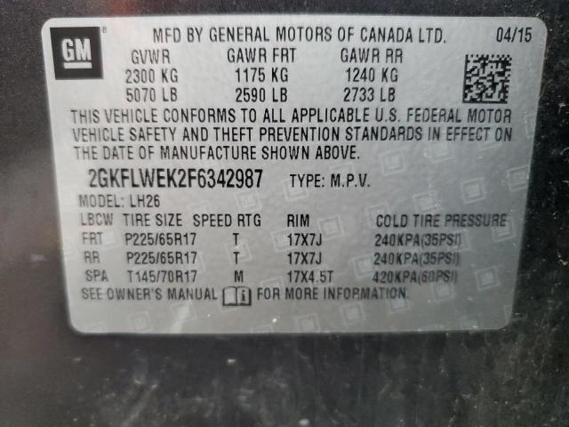2015 GMC TERRAIN SL - 2GKFLWEK2F6342987