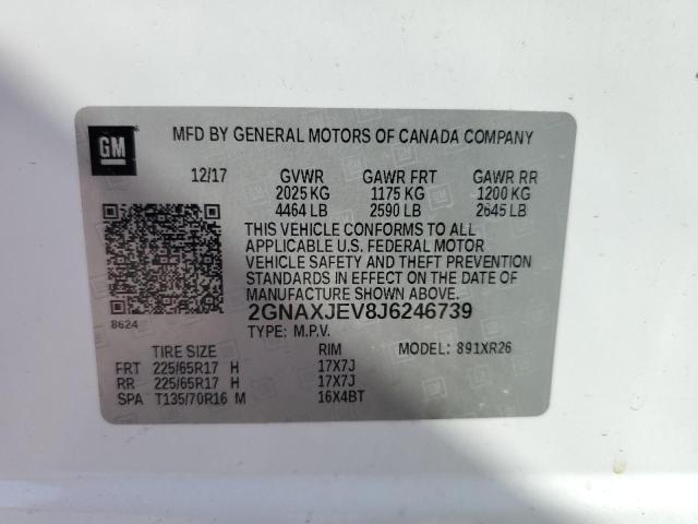 2018 CHEVROLET EQUINOX LT - 2GNAXJEV8J6246739