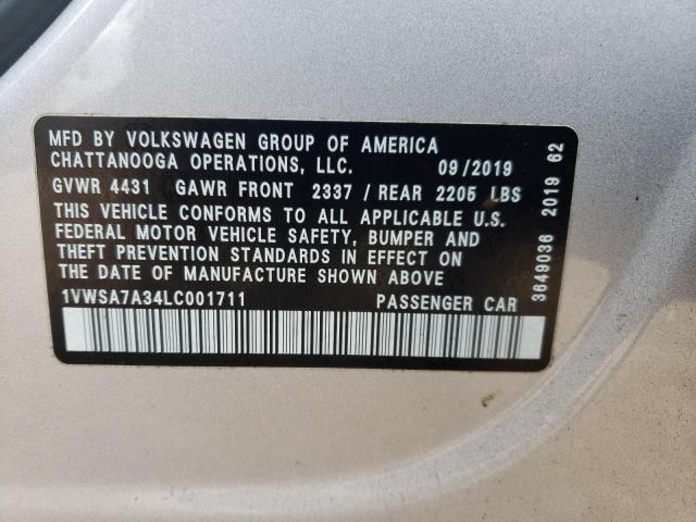 2020 VOLKSWAGEN PASSAT SE - 1VWSA7A34LC001711