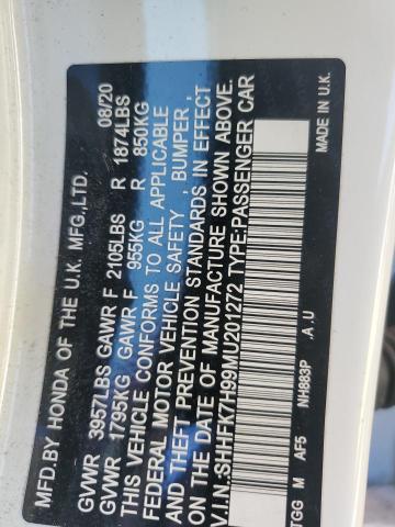 2021 HONDA CIVIC SPOR - SHHFK7H99MU201272