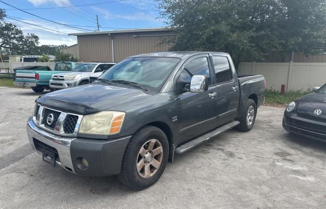 NISSAN TITAN XE 2004 gray crew pic gas 1N6AA07A64N547621 photo #3