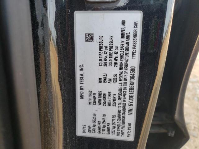 2019 TESLA MODEL 3 - 5YJ3E1EB5KF364580