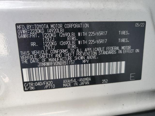 VIN JTMRWRFV0ND151157 2022 Toyota RAV4, Xle no.13