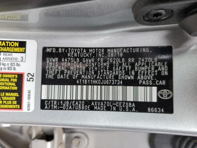 2018 TOYOTA CAMRY L 4T1B11HK0JU673734