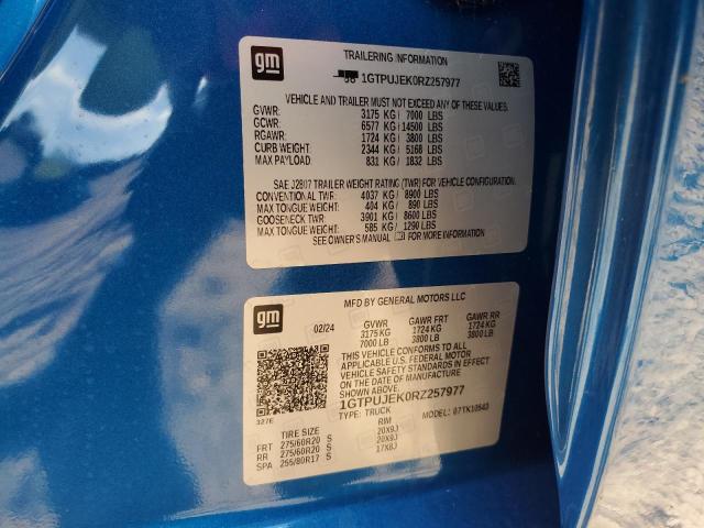2024 GMC SIERRA K15 - 1GTPUJEK0RZ257977