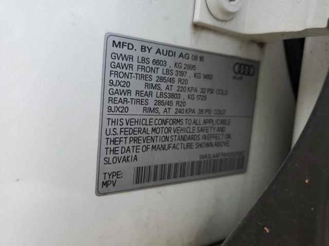 2017 AUDI Q7 PREMIUM - WA1LAAF74HD025857